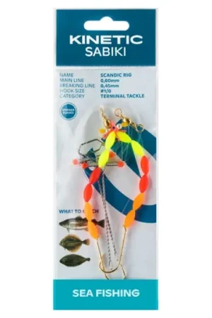 Kinetic Sabiki Scandic #1/0 - Fire Tiger Prix Cassé