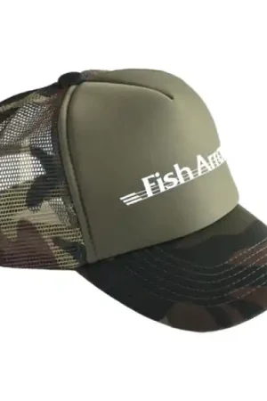 Fish Arrow Mesh Cap Green Camo/White logo Expédié Aujourd'hui