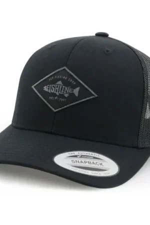 Fishline Fish Logo Snapback Black Grey Patch Bon Marché
