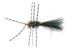 Commander Maintenant Gold Bead Crystal Bugger Rubber Leg Black #8