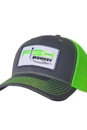 Commander Maintenant Fish Monkey Hat Mr Patch Hat Charcoal/Neon Green