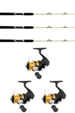 Nouvelle Collection Shimano FX FC 4000/Wiggler Ismetespö Soft 118,5 cm 3-Pack Combo