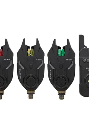 Offre Exclusive Kinetic Xt-Run Bite Alarm Set 3+1 Red & Yellow & Green
