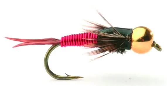 Must-Have Copper John Red Nymfe Beadhead - 14