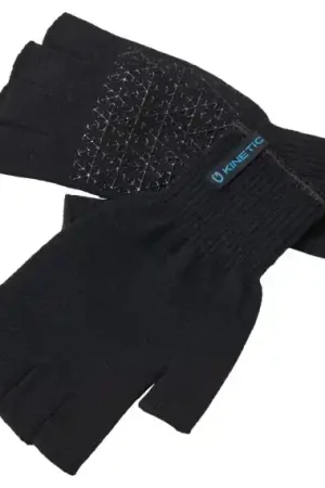 Kinetic Merino Wool Half Finger Glove Black, One Size Produit De Marque