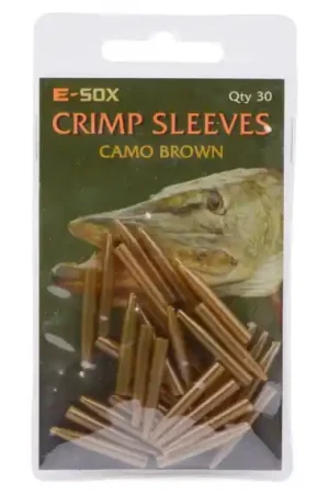 Bon Marché Drennan E-SOX Crimp Sleeves-Camo Brown