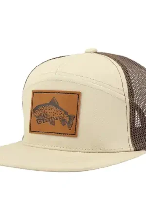 Commander Maintenant Hurricane Leather Patch Trout 7-panel Trucker Hat