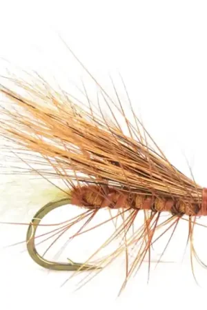 Top Vente Elk Hair Caddis Red/Brown size 14