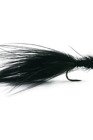 Haute Qualité Marabou Streamer Black OH # 8