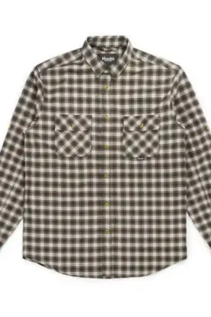 Retour Gratuit Hooke Matap dia Shirt Dark Green Plaid S
