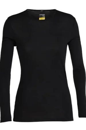 Icebreaker Womens 175 Everyday LS Crewe Black - L Prix Bas
