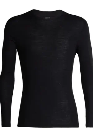 Icebreaker Mens 175 Everyday LS Crewe Black - XXL Dernier Modèle