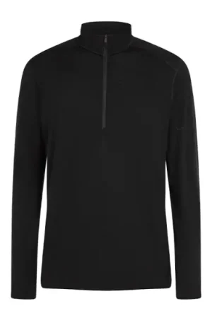 Haute Qualité Icebreaker Mens 200 Oasis LS Half Zip Black - M