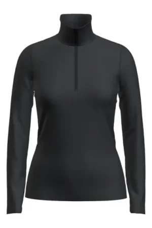 Bon Marché Icebreaker Womens 200 Oasis LS Half Zip Black - L