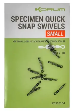 Commander Maintenant Korum Specimen Quick Snap Swivels - Large