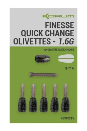 Seulement Aujourd'hui Korum Finesse Quick-Change Olivettes - 2g