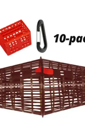 Kräftmjärde Staplingsbar Med Agnbox Och Hake (10-pack) Meilleur Prix