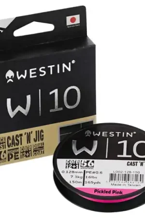 Nouveauté Westin W10 13-Braid Cast 'N' Jig 110m 0.08mm 6.0kg 13lbs Pickled Pink