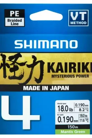 Shimano Kairiki 4, 150m Mantis Green - 0.20mm 13.8kg Remise