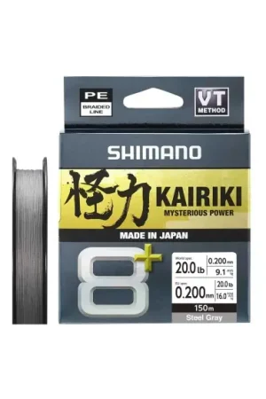 Shimano Kairiki 8+ 150m Grey - 0.23mm Retour Gratuit