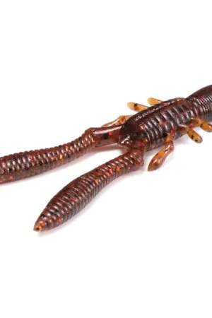 Prix Choc Megabass Honjikomi Bottle Shrimp 3'', 7,6cm (6-pack) - Root Beer/Green&Black Flake