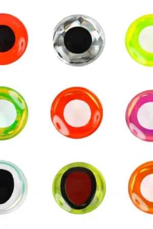 Acheter En Ligne Epoxy Eyes 11,0 mm oval double - Black/Chartreuse