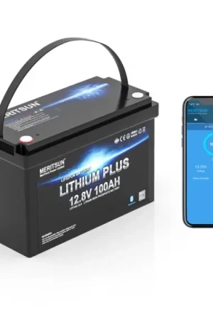 Meritsun Litiumbatteri 12v 100Ah BT Retour Gratuit