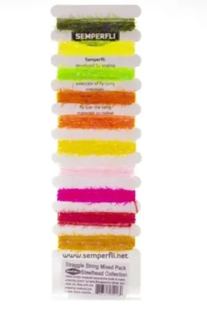 Semperfli Straggle String Mixed Pack - Bright Colours (Steelhead) Top Vente
