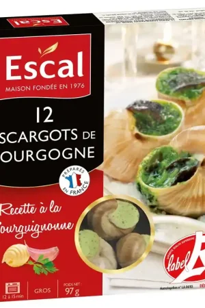 12 GROS ESCARGOTS DE BOURGOGNE CUISINES LABEL ROUGE ASSIETTE 97 GR Achetez Aujourd'hui
