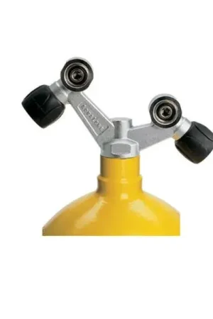 Robinet pour bouteille de plongée air double sortie TAG 232 bars M25X200 AQUALUNG Meilleur Prix