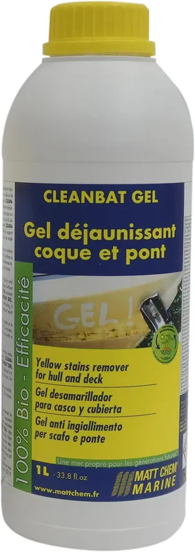 CLEAN BAT GEL - Dejaunissant dérouillant en gel coque et pont - flacon de 500 ml Paiement Sécurisé