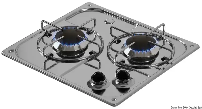 Top Vente Plaque de cuisson à gaz - Burny 2 feux Inox - Can