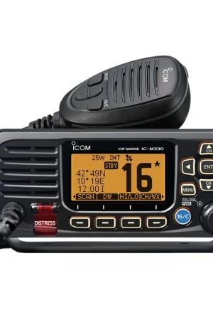 VHF Fixe IC-M330GE - Noire avec GPS Paiement Sécurisé