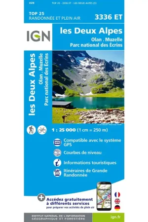 Carte Top 25 - 3336ET Les Deux Alpes/ P.Ecrins Nouvelle Collection