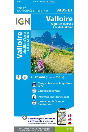 Carte Top 25 - 3435ET Valloire / Aiguilles D'Arves Promotion Saisonnière