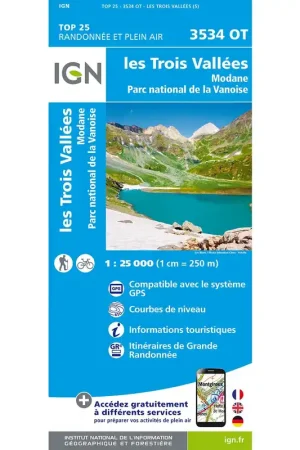 Carte Top 25 - 3534OT Les Trois-Vallees Haute Qualité
