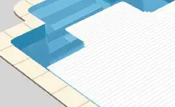 VOLET PISCINE DECOUPE ESCALIER DROIT 2M - ASTRAL Must-Have