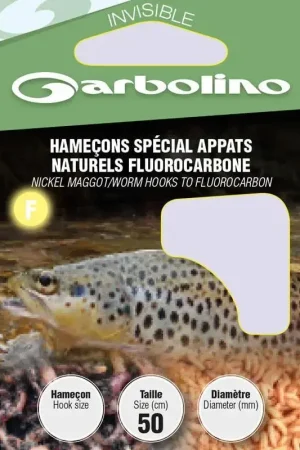 Meilleur Prix HAMEÇON MONTÉ GARBOLINO SPECIAL APPATS NATURELS FLUOROCARBONE
