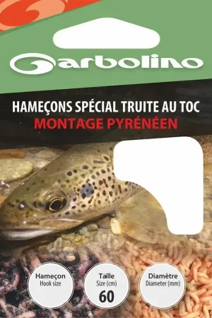 Livraison Express HAMEÇON MONTÉ GARBOLINO SPECIAL TRUITE PYRÉNÉEN