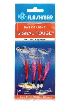 BAS DE LIGNE FLASHMER SIGNAL ROUGE Expédition Rapide