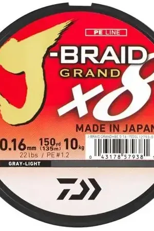 Solde TRESSE DAIWA J-BRAID GRAND X8 135M GRIS