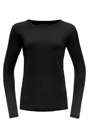 Sous-vêtement Merinos Femme BREEZE PLUS MERINO 200 SHIRT WMN BLACK DEVOLD Retour Gratuit