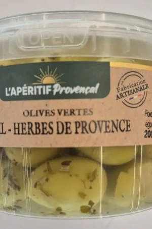 Top Vente OLIVES VERTES PITCHOLINES HERBES DE PROVENCE 200G