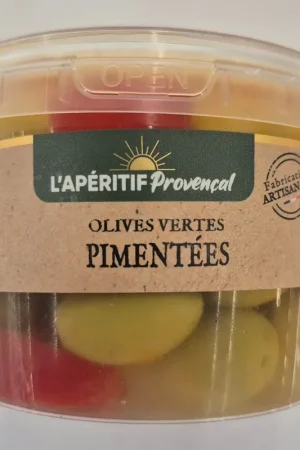 Acheter Direct OLIVES VERTES PITCHOLINES PIMENTEES 200G
