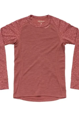 Sous-vêtement Merinos Femme DUO ACTIVE MERINO 205 SHIRT WMN MARSALA DEVOLD Affaire À Saisir