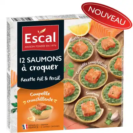 Authentique 12 SAUMONS À CROQUER 140G ESCAL