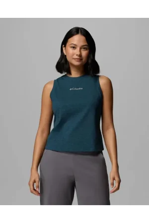 Certifié T shirt de randonnée Femme COLUMBIA MOVE HIGH NECK TANK EVERBLUE HEATHER COLUMBIA