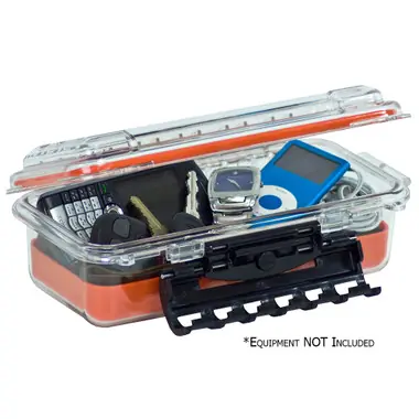 Dernière Chance Plano Waterproof Polycarbonate Storage Box - 3500 Size - Orange/Clear