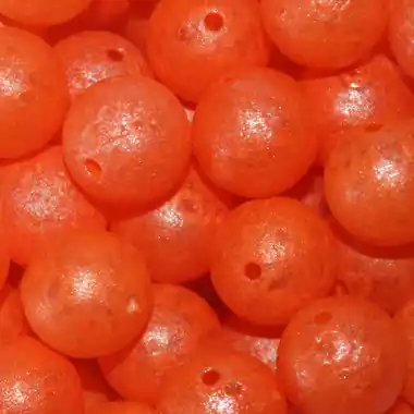 Troutbeads - 10mm 15ct - Glowbeadz Orange Glow Vente Directe
