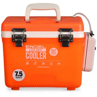 Engel 7.5qt Live Bait Drybox/Cooler - Hi Vis Orange Paiement Sécurisé